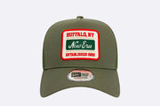 New Era Patch Cotton Canvas 9FORTY A-Frame Trucker Verde